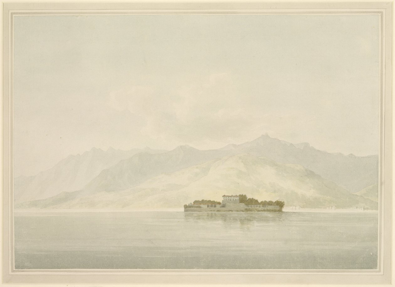 Isola Madre, Lago Maggiore, ca. 1781 (wc over grafit på lagt papir) af John Warwick Smith