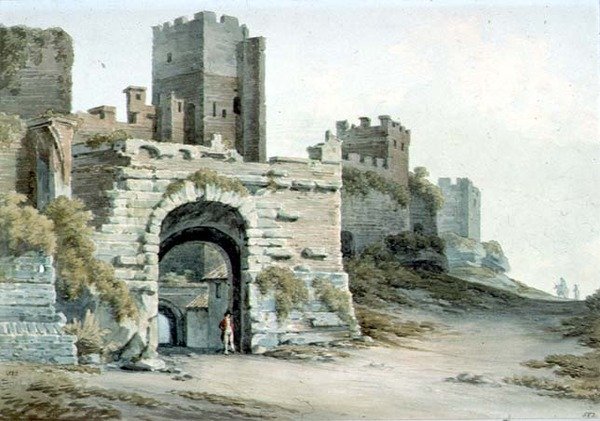 Porta Tiburtina (nu Porta di San Lorenzo), Rom, set indeni af John Warwick Smith