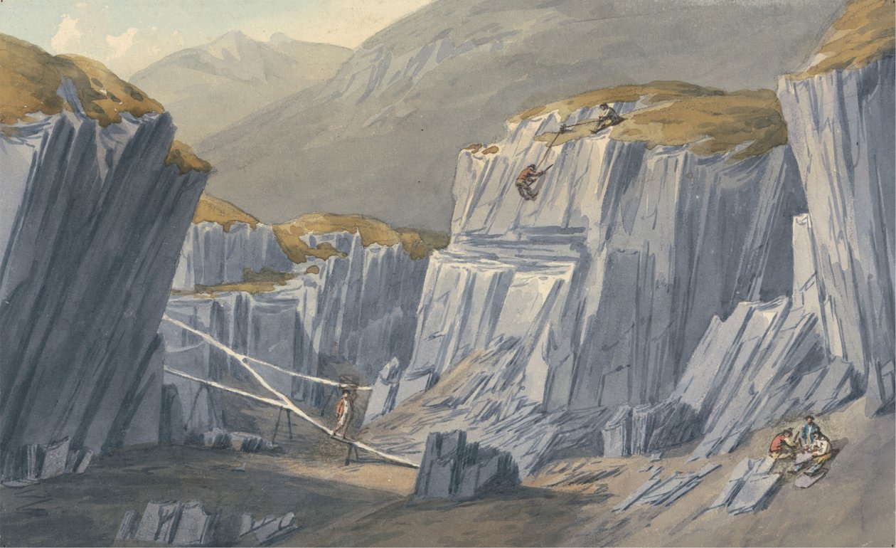 Skiferbrudene ved Bron Llwyd af John Warwick Smith