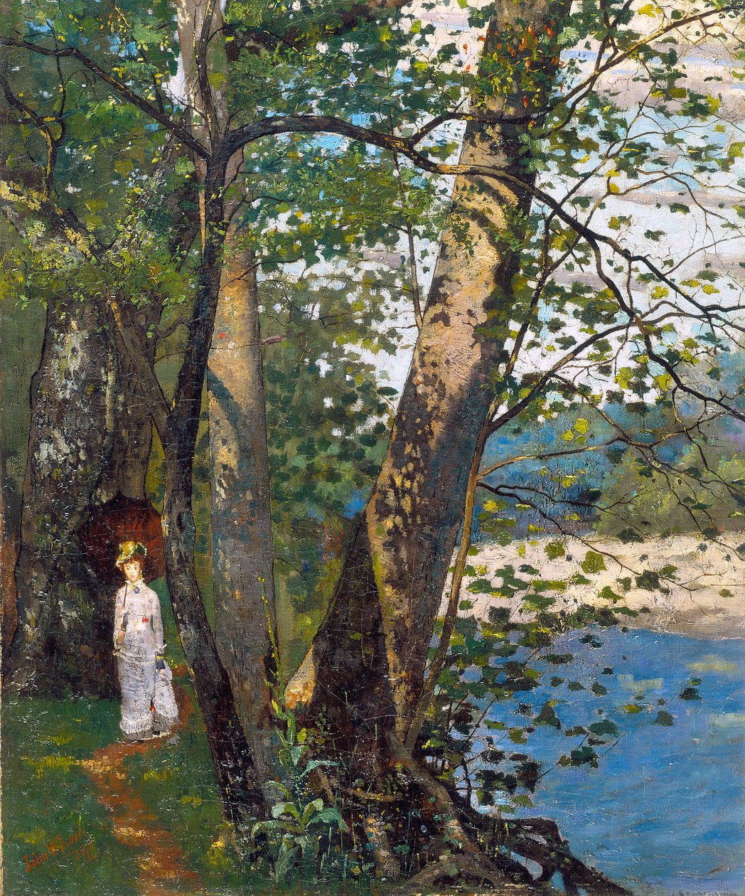 The Sycamores (Broad Ripple), ca. 1878 (olie på lærred) af John Washington Love
