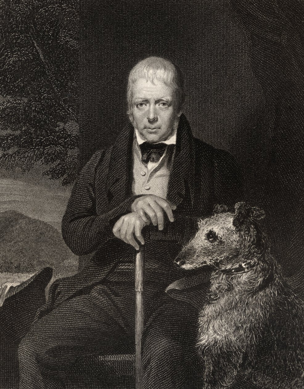 Sir Walter Scott, graveret af W. Holl, fra 