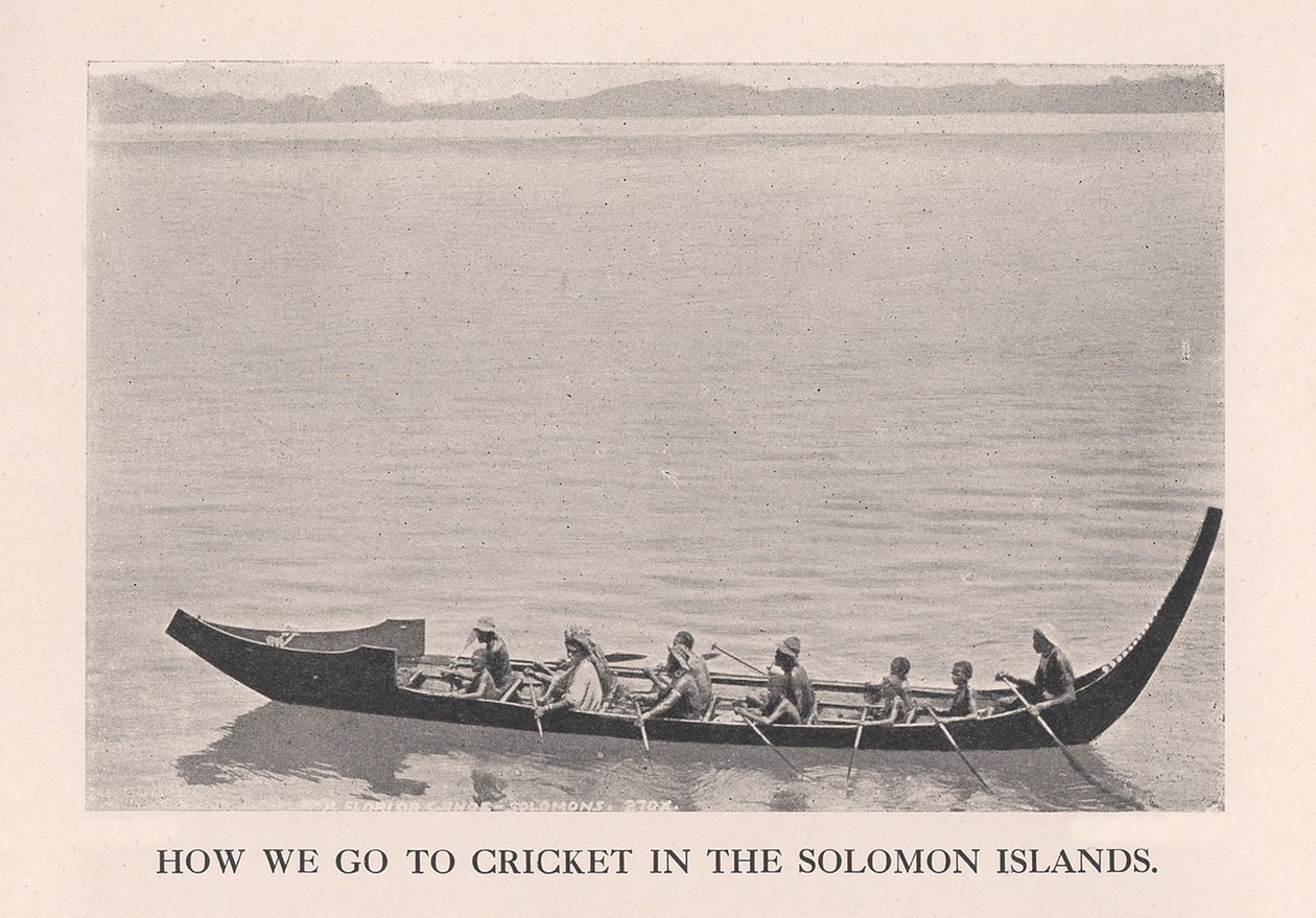 Sådan går vi til cricket på Salomonøerne, 1912. af John Watt Beattie