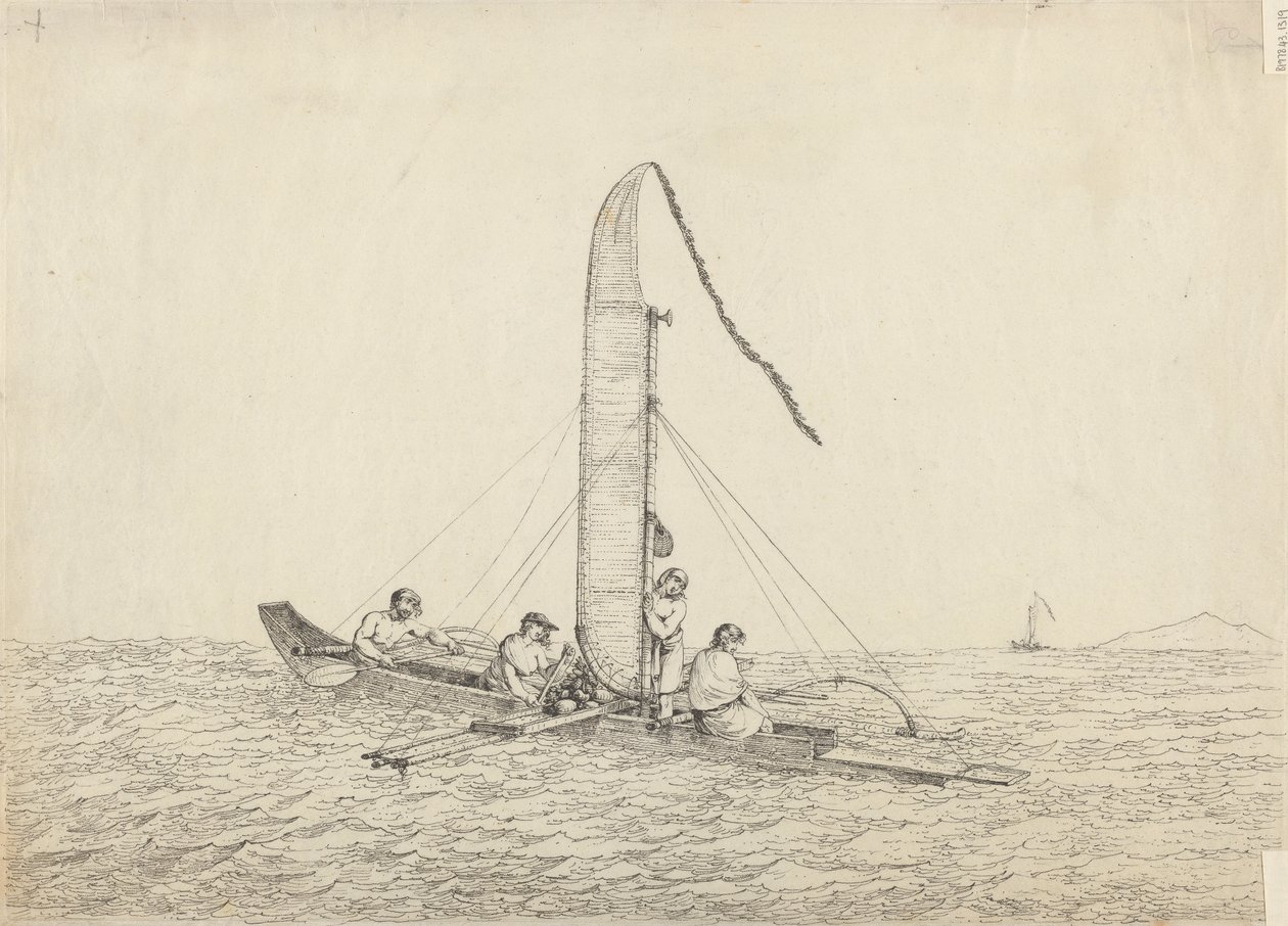En sejlerkano af Otaheite af John Webber