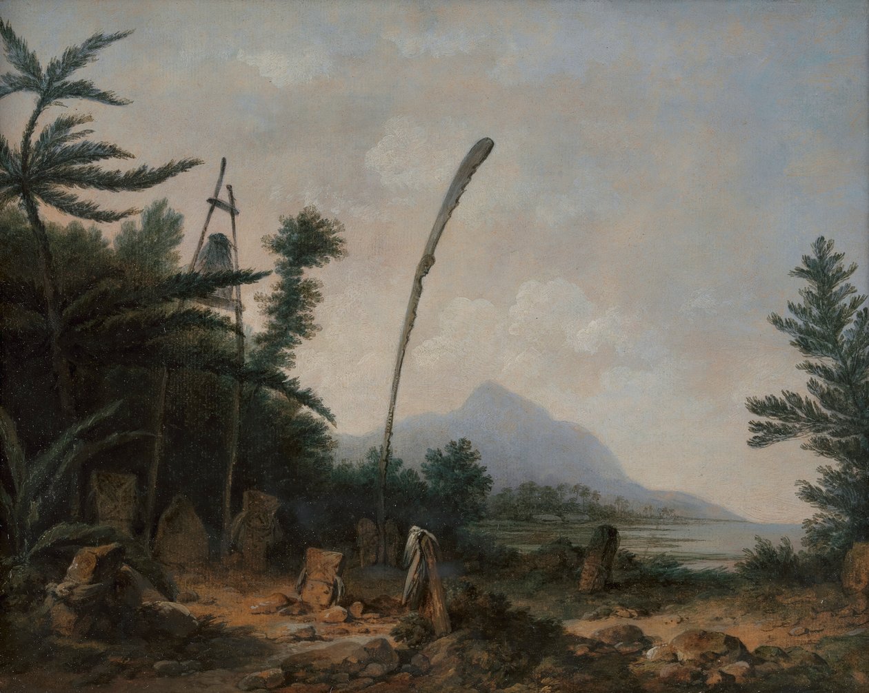 Gravplads i Sydhavet af John Webber