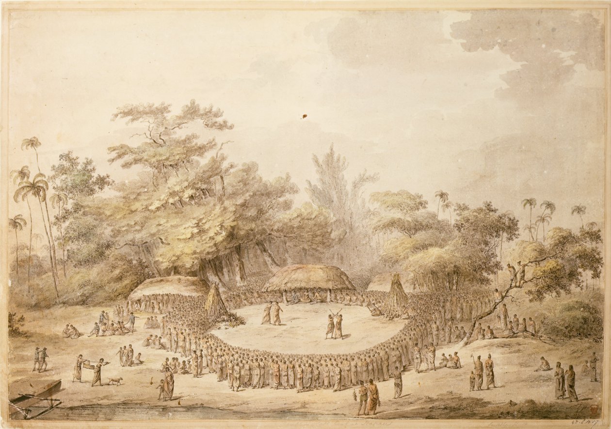 Captain Cook ved Hapaee af John Webber