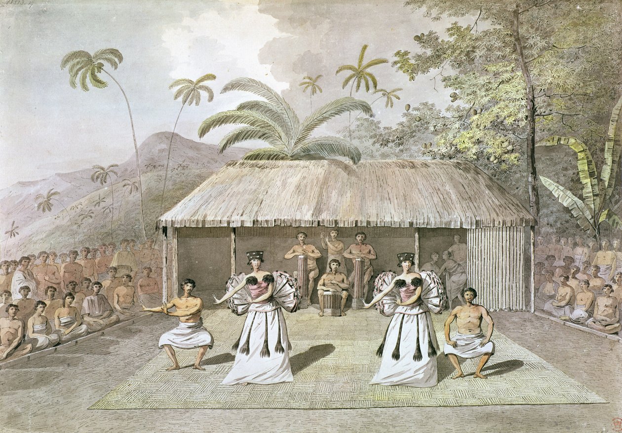 Dans på Tahiti af John Webber
