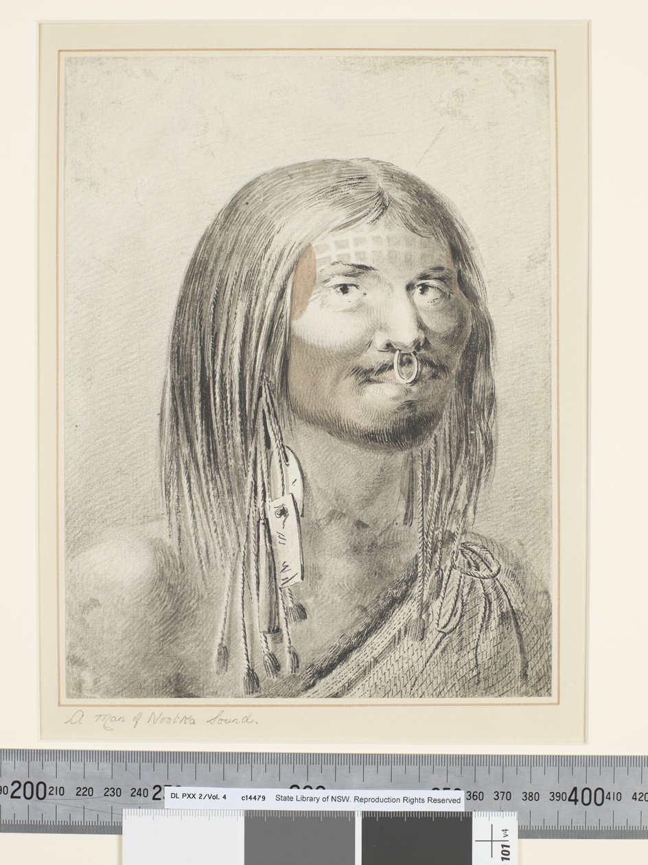 F.21 A Man of Nootka Sound, ca. 1773-84 (akvarel) af John Webber