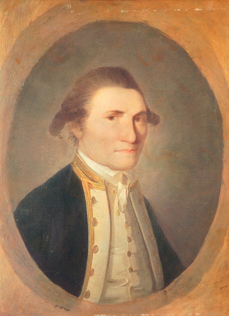 Portræt af James Cook (Marton i Cleveland af John Webber