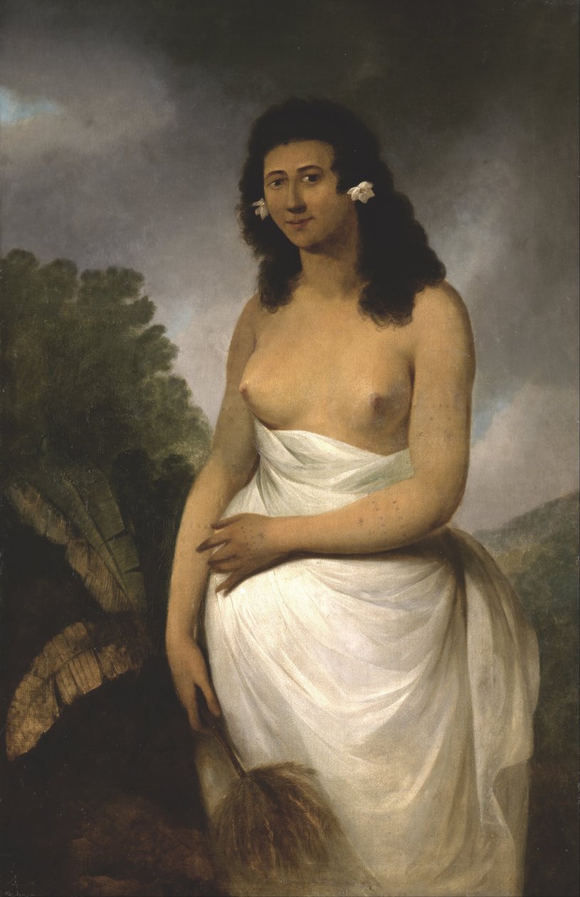 Portræt af Poedooa, datter af Orea, konge af Ulaitea, Society Islands, ca. 1783 af John Webber