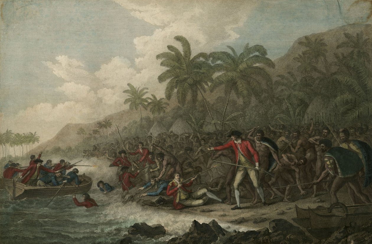 Kaptajn James Cooks død den 14. februar 1779, 1785 af John Webber