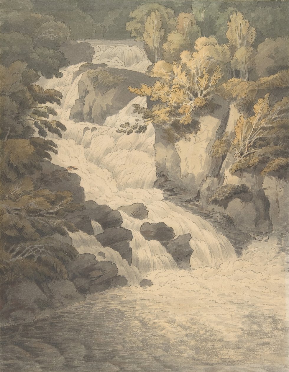 Cascade of the Aray ved Inveraray Skotland, 30. juni 1791. af John White Abbott