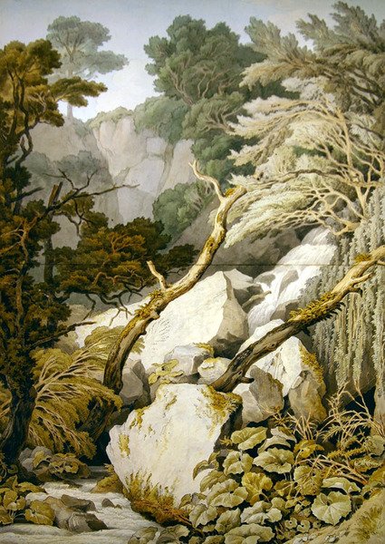 Chudleigh, Devon (pen & gråt blæk og akvarel over blyant på papir) af John White Abbott