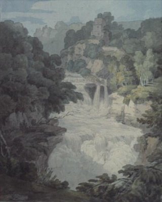 Corra Linn: Et af vandfaldene i Clyde af John White Abbott