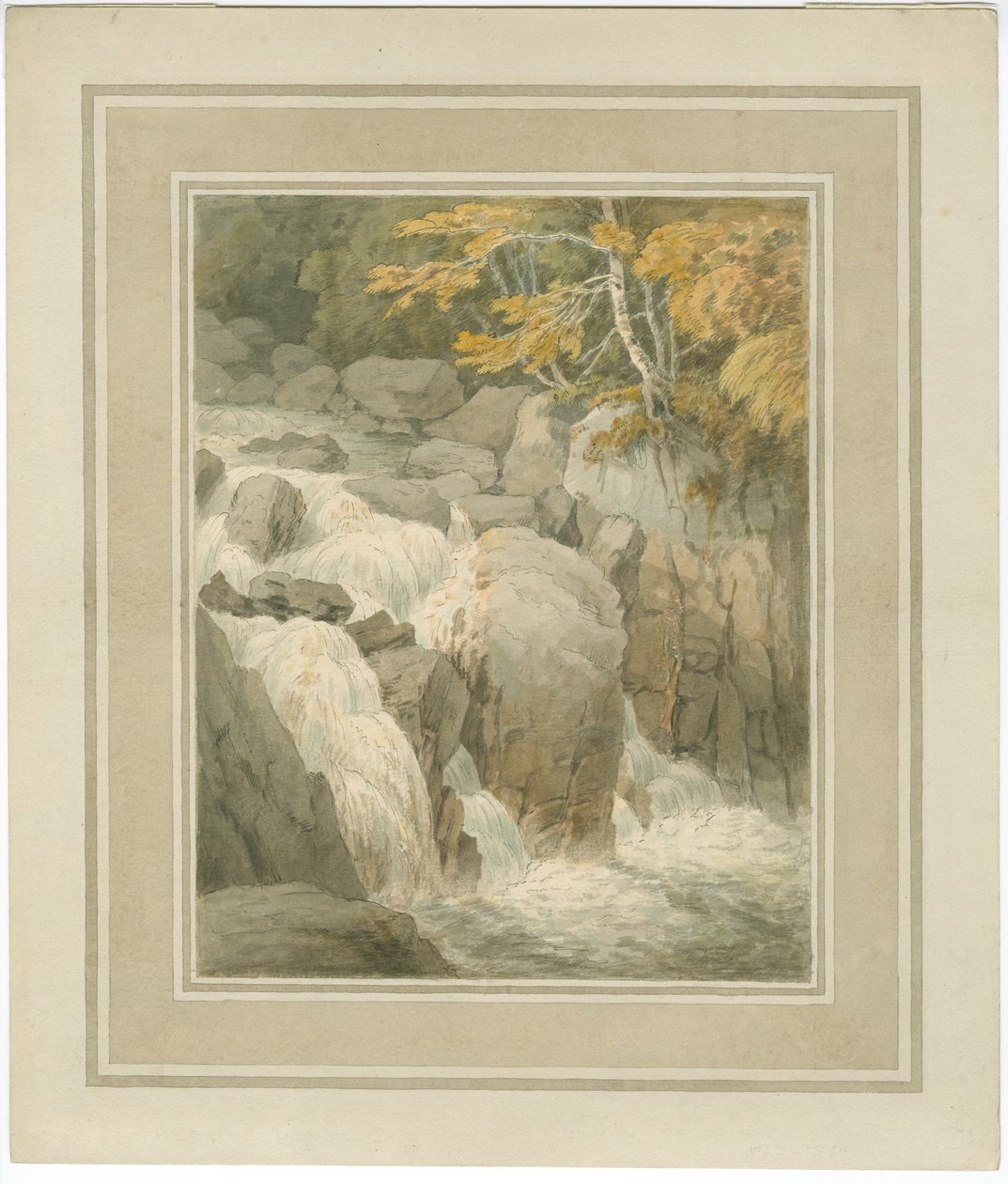 Braanens fald fra Eremitagen ved Dunkeld af John White Abbott