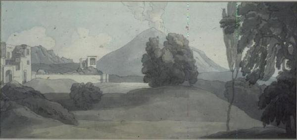 Vesuv, Napoli af John White Abbott