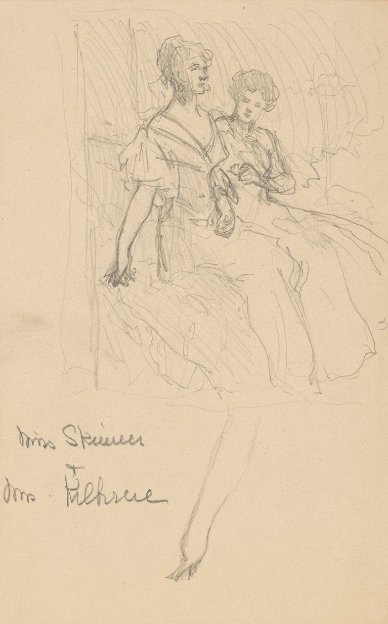 Studie for The Skinner Sisters af John White Alexander