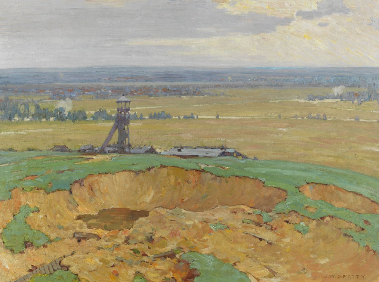 Lievin fra Vimy Ridge, 1914-19 af John William Beatty