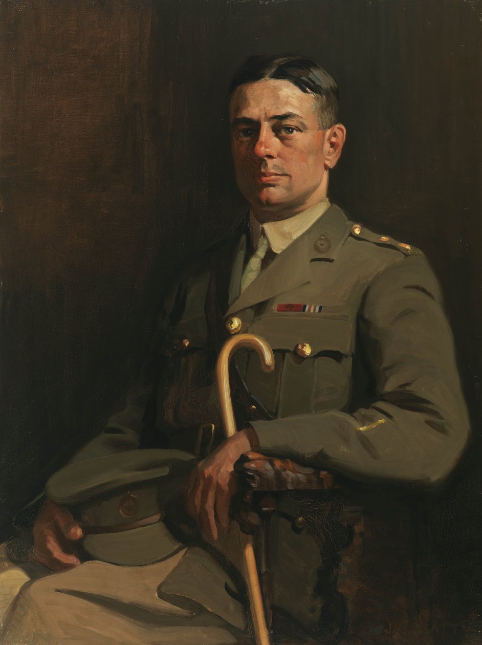 Portræt af Sgt. G. H. Mullin, VC, 1914-19 af John William Beatty