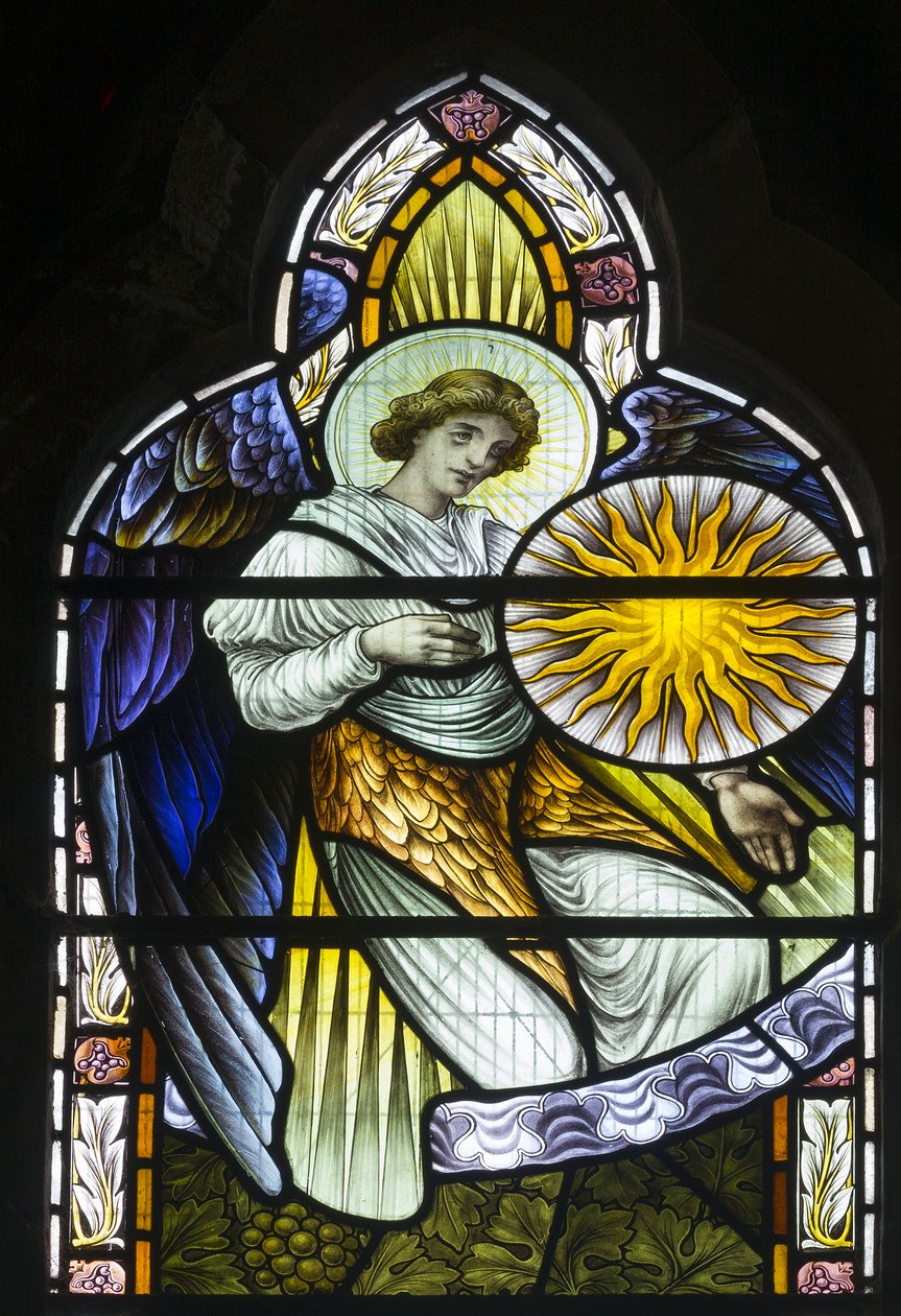 Angel Holding The Moon, ca. 1889 af John William Brown