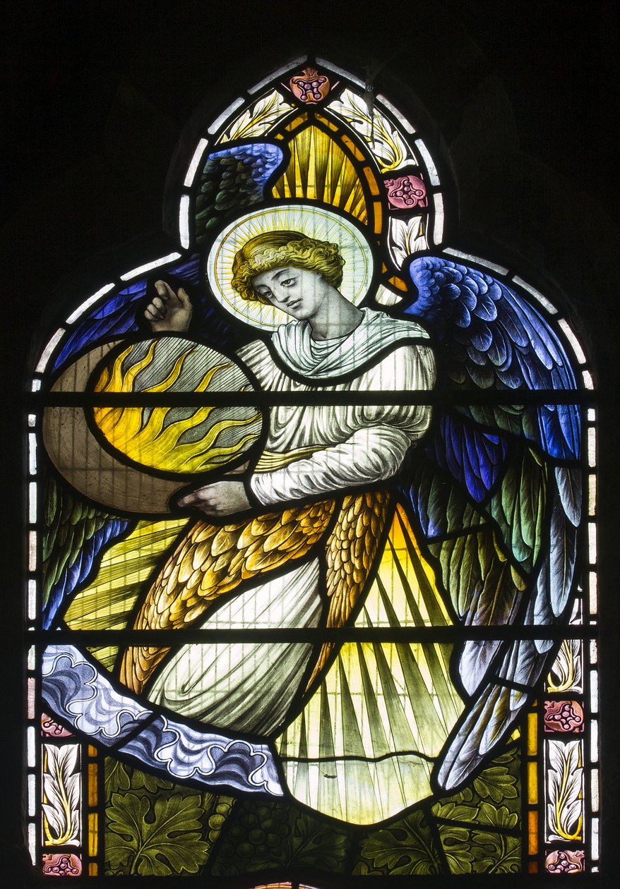 Angel Holding The Sun, ca. 1889 af John William Brown