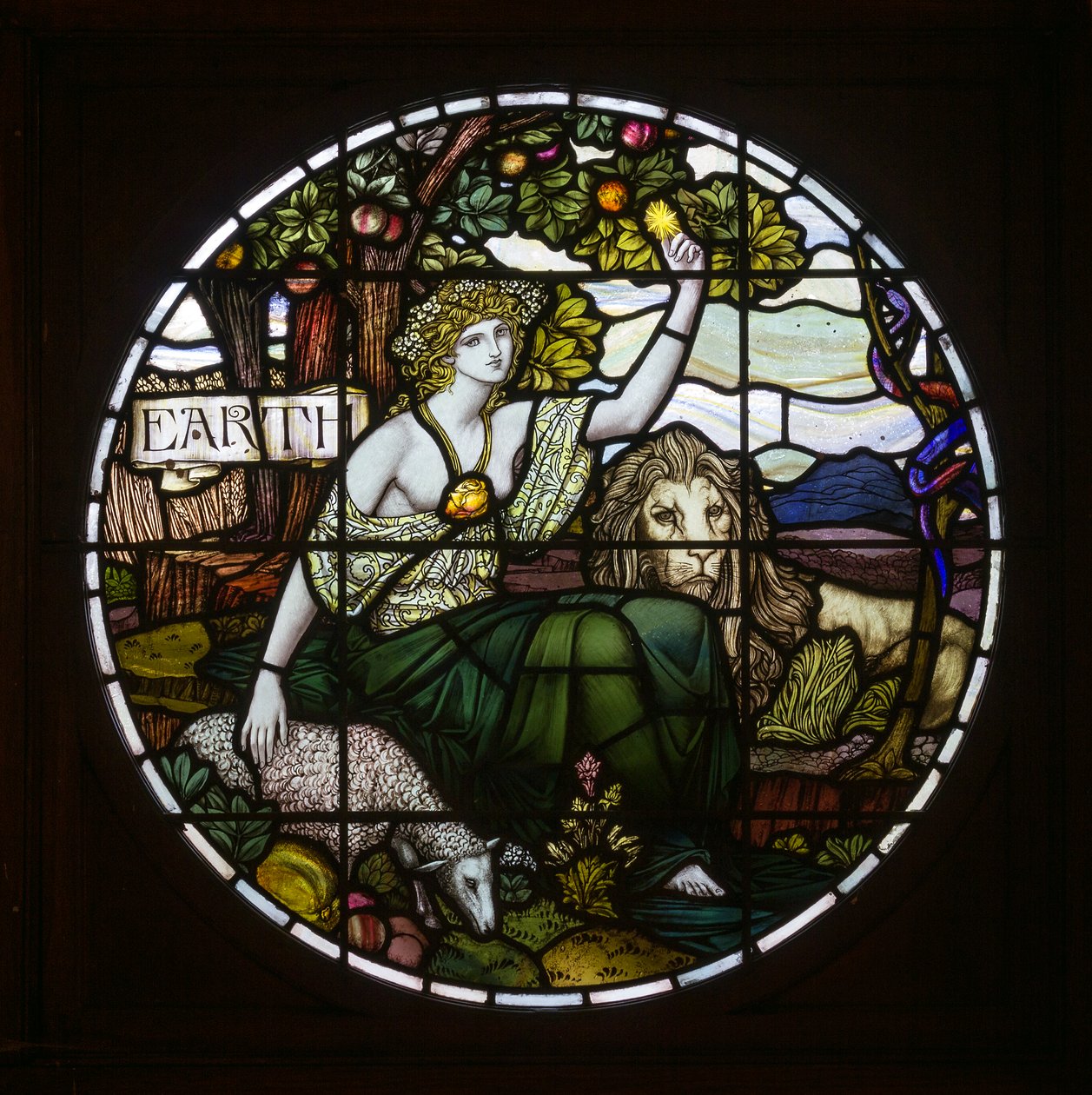 Biddulph Grange, James Powell & Sons, John William Brown (1842-1928), Earth, 1903, Art Nouveau af John William Brown