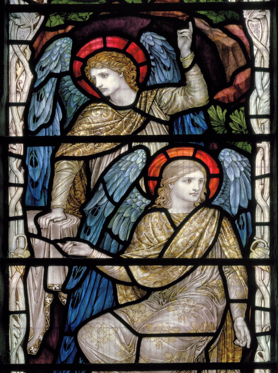 He Is Risen detalje, 1903 (farvet glas) af John William Brown
