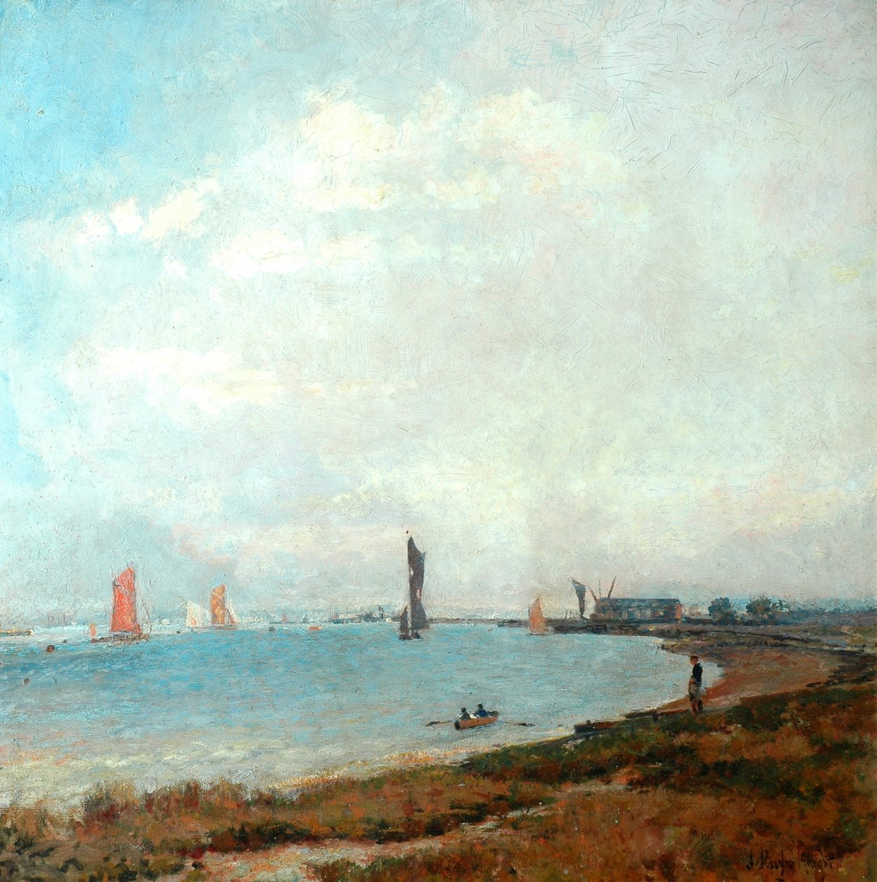 Poole Havn, ca. 1900-08 af John William Buxton Knight