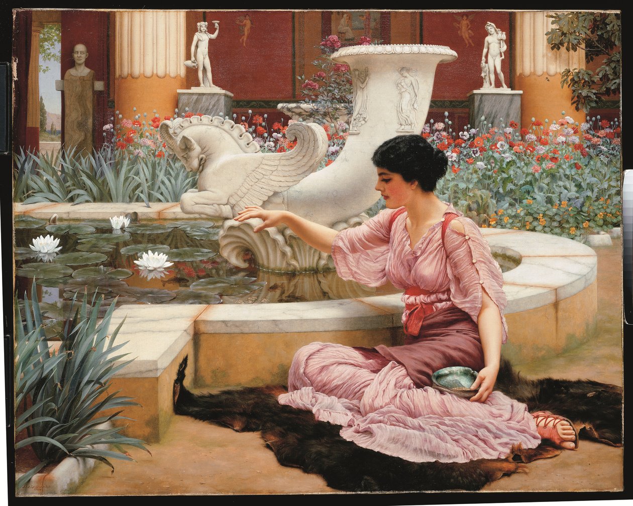 Pompeian puutarha af John William Godward