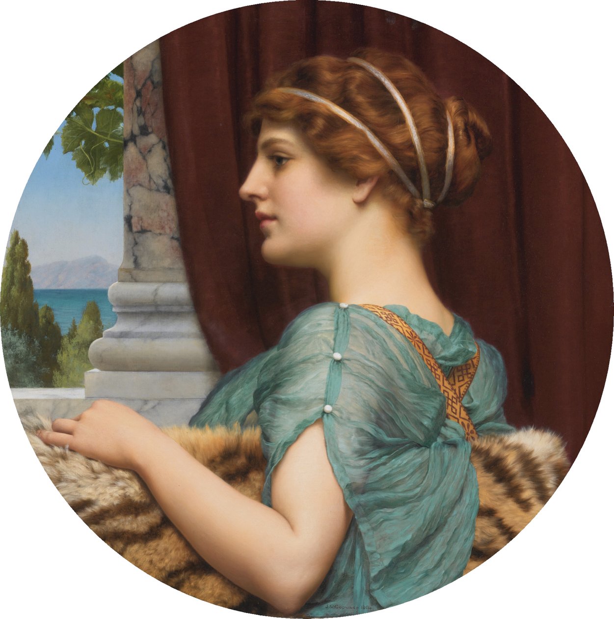 En dame fra Pompeji af John William Godward
