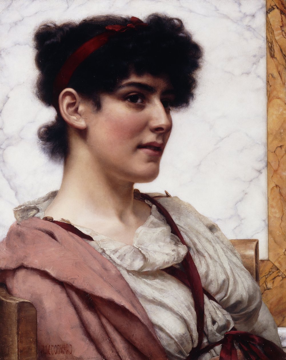 En romersk skønhed, ca. 1889 af John William Godward