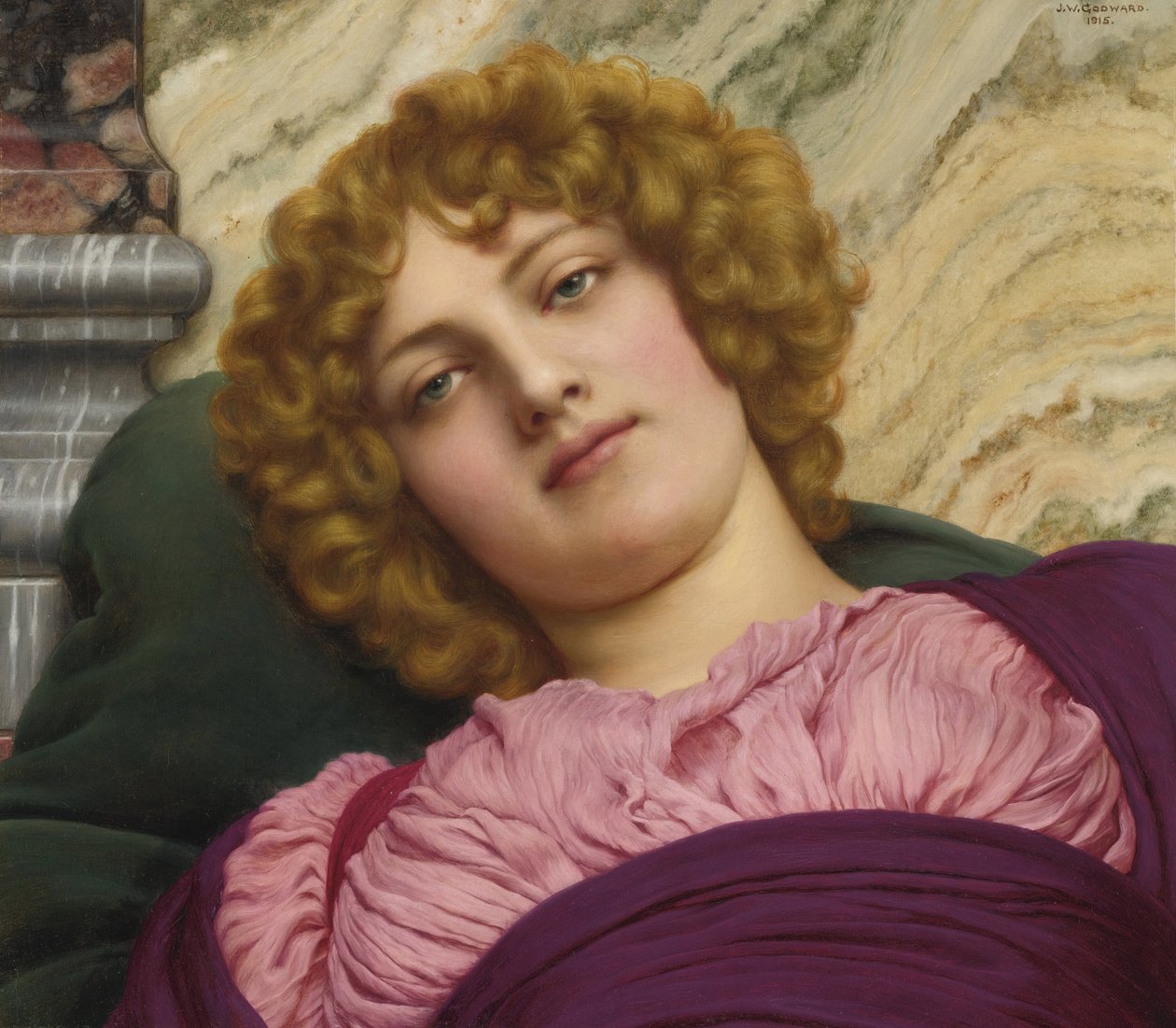 Akademisk kunst: Myrhinna (Myrina, Myrine) af Godward, John William (1861-1922) af John William Godward