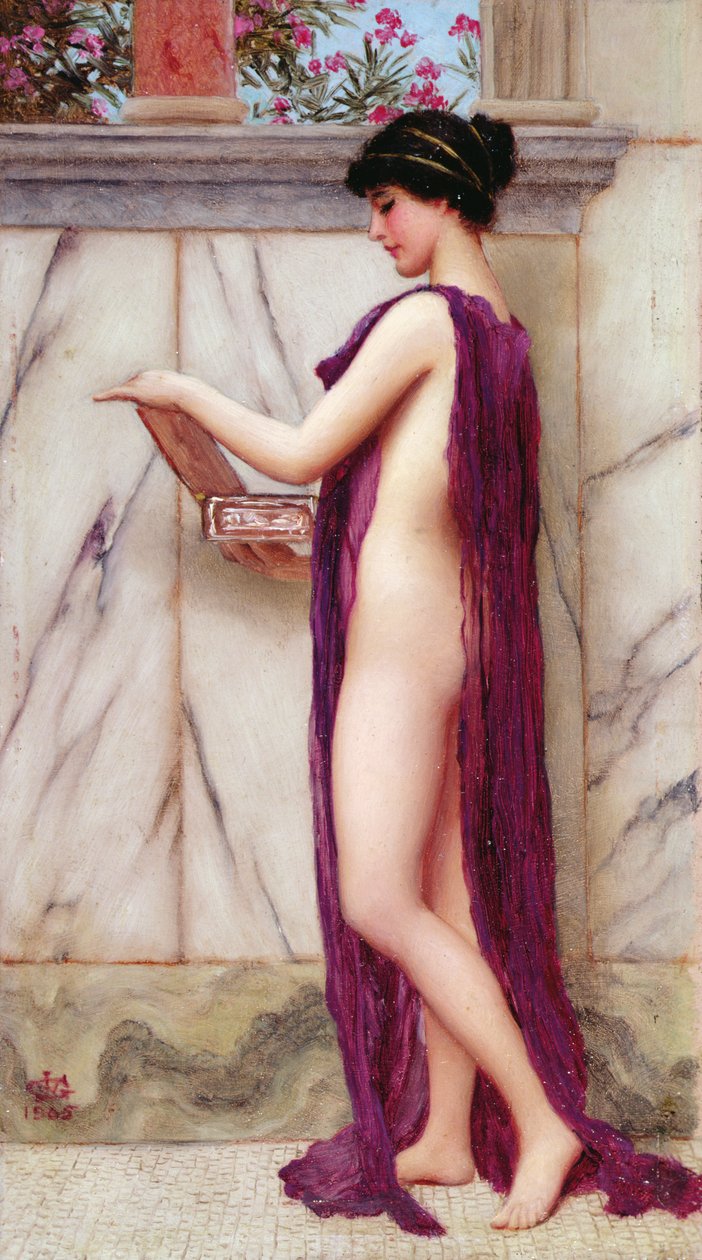 Juvelæsken (en dyrebar gave) af John William Godward