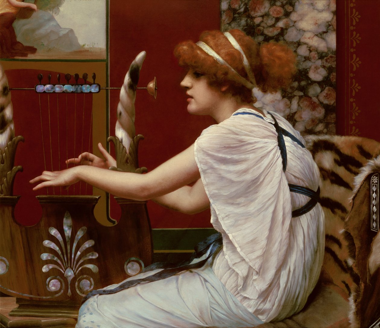 Muse Erato ved hendes Lyre, 1895 af John William Godward