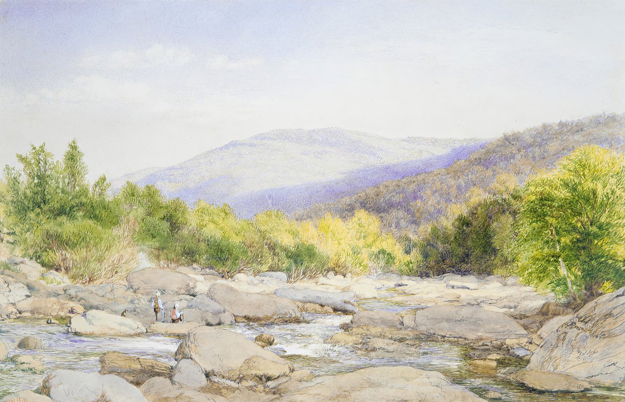 Landskab: Udsigt over Catskill Creek, 1867. af John William Hill