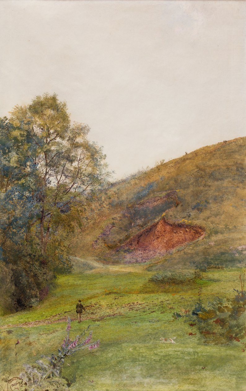 The Quantock Hills, ca. 1870 (akvarel på papir) af John William North