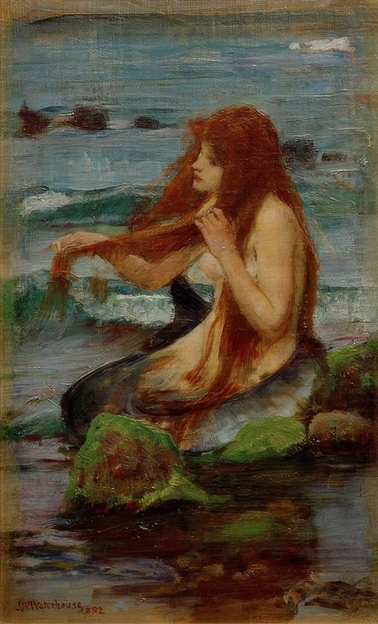 En havfrue af John William Waterhouse
