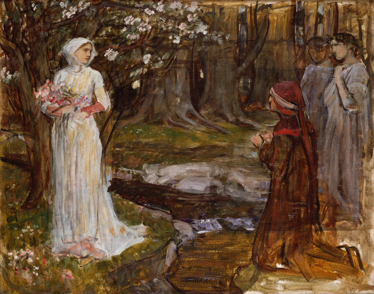 Dante og Beatrice, 1915 af John William Waterhouse