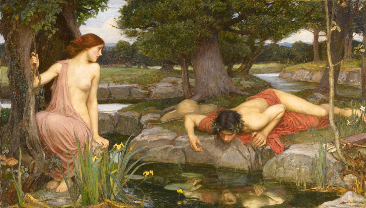 Ekko og Narcissus af John William Waterhouse