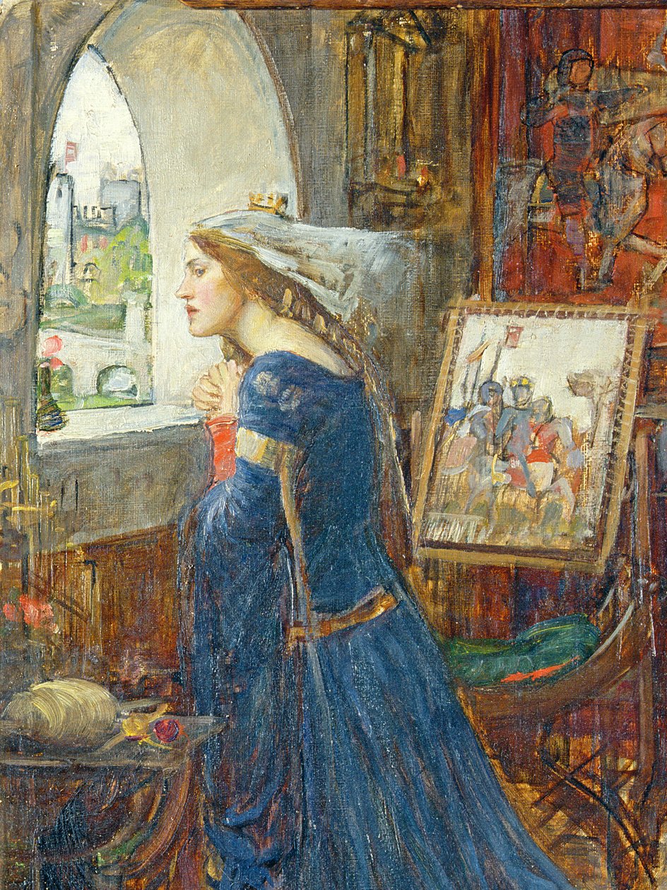 Fair Rosamund, ca. 1916 (olie på lærred) (detalje af 239421) af John William Waterhouse