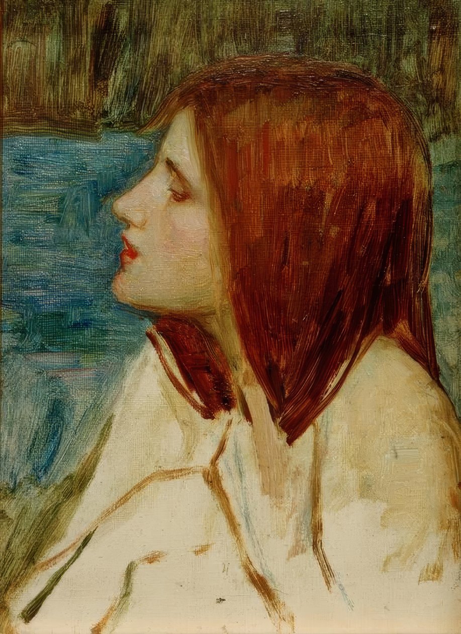 Hoved af en pige af John William Waterhouse