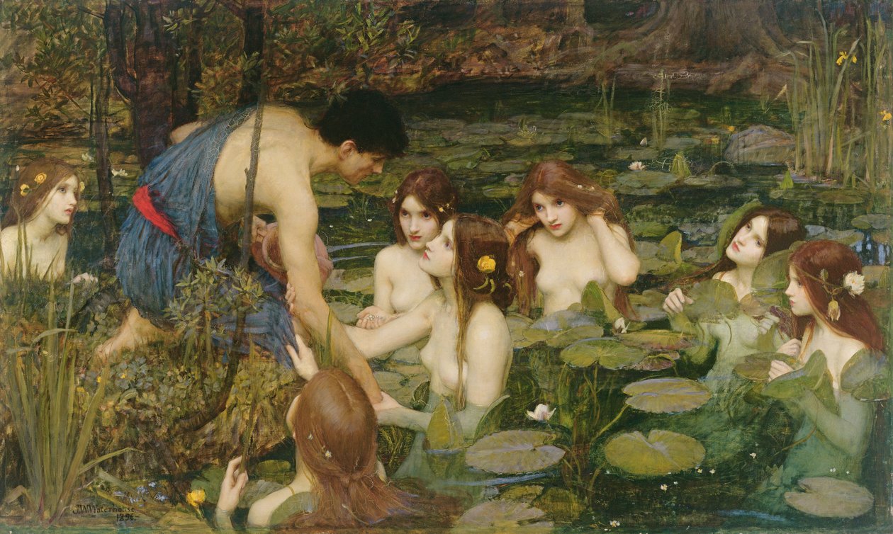 Hylas og nymferne af John William Waterhouse