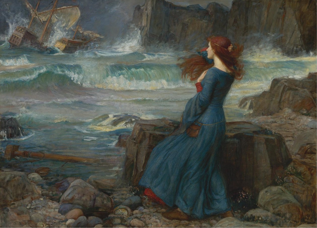 Miranda. Stormen, 1916 af John William Waterhouse