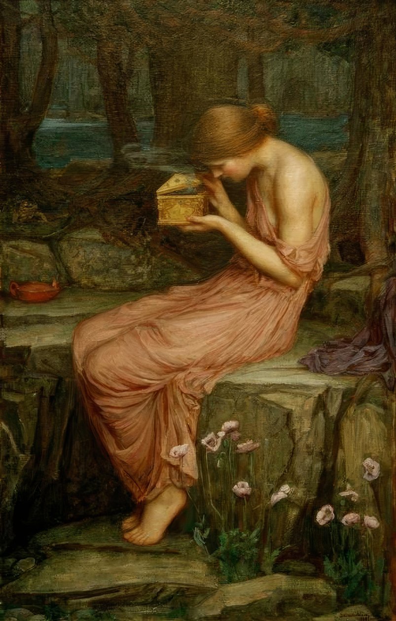 Psyche åbner den gyldne æske af John William Waterhouse