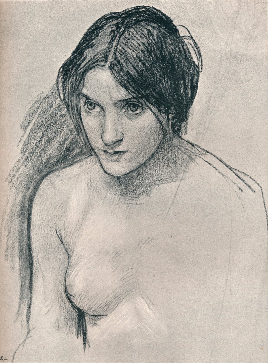 Studie til maleriet Hylas og nymferne, c1896 af John William Waterhouse