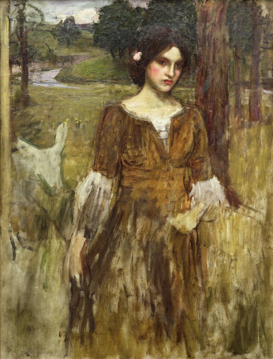 Lady Clare, ca. 1900 af John William Waterhouse