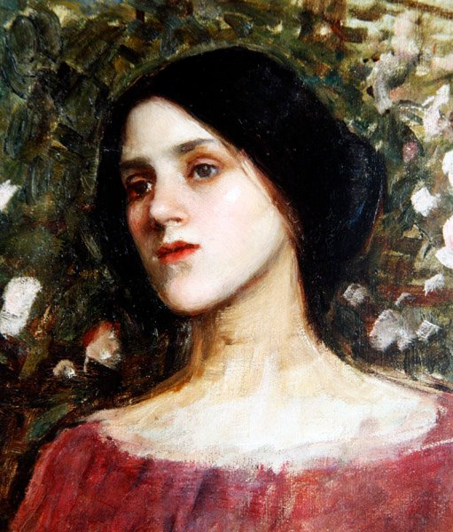 The Rose Bower, ca. 1910 (olie på lærred) af John William Waterhouse