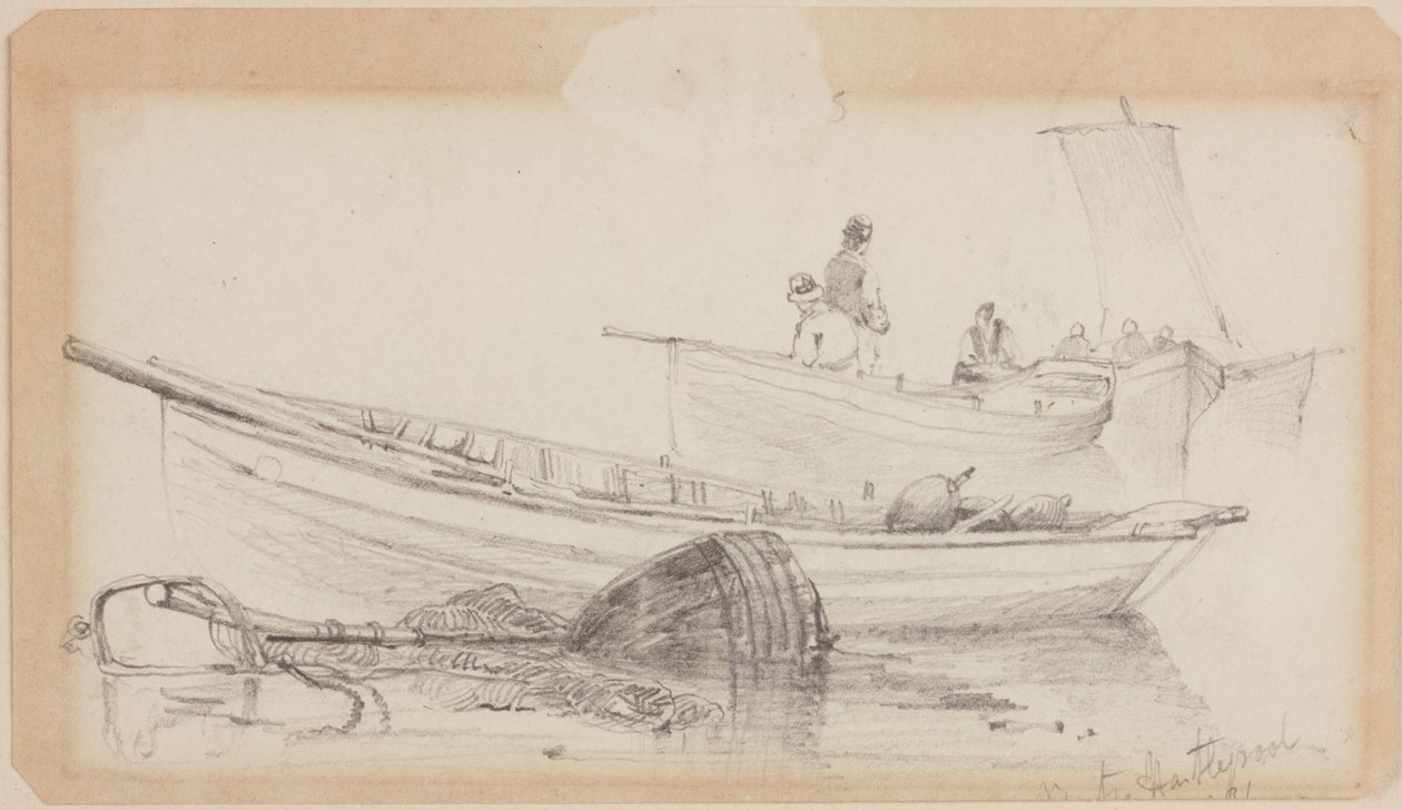 Både og bøjer - Hartlepool af John Wilson Carmichael