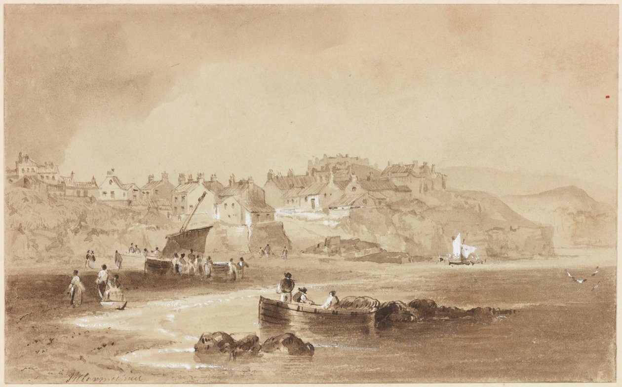 Robin Hoods Bay (kropsfarve) af John Wilson Carmichael