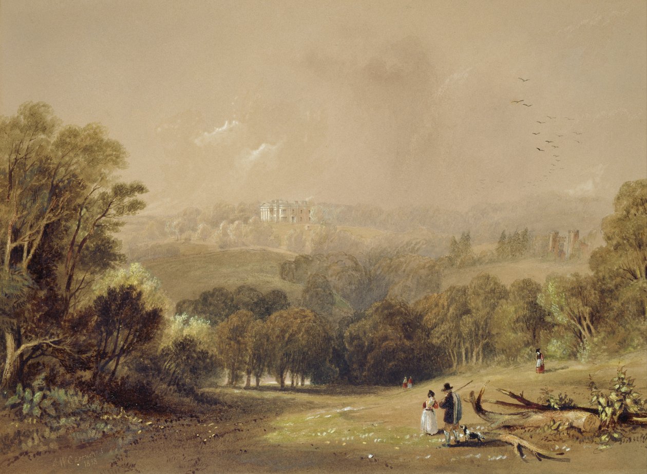 Roundhay Park, Leeds (akvarel på papir) af John Wilson Carmichael