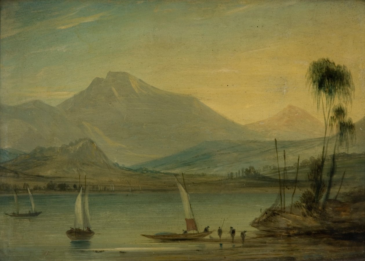 Loch Fyne, Sildefiskeri (olie på metal) af John Wilson Ewbank